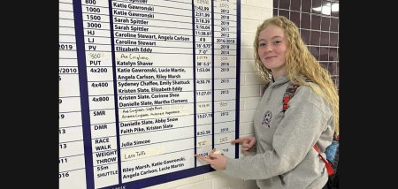 Tefft breaks weight throw record at class championships